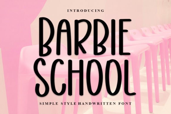 Barbie School: A Stylish Handwritten Font for Modern Editorial Design
