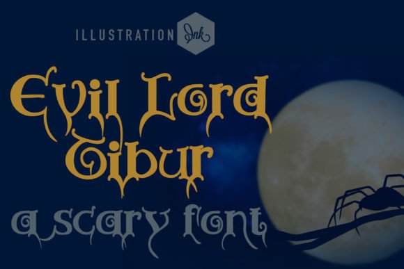 Evil Lord Tibur: A Haunted Script Font for Bold Editorial Identity