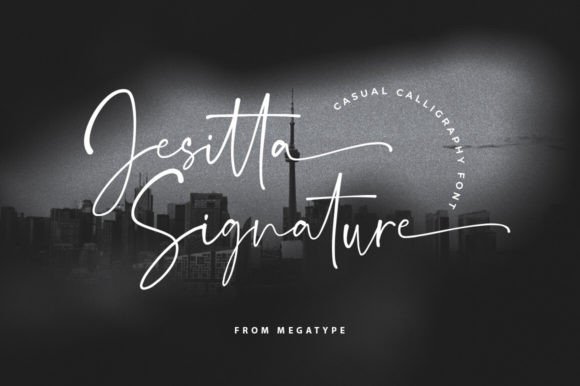 Jesitta Signature: A Modern Script Font for Elegant Editorial Design