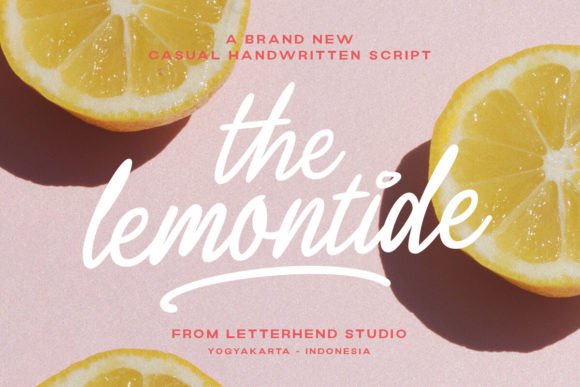 Lemontide: A Charming Script Font for Modern Editorial Design