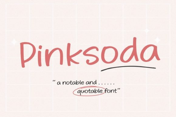 Pinksoda: A Sweet Script Font for Editorial Design and Digital Publishing