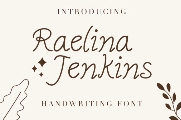 Raelina Jenkins: A Handcrafted Script Font for Elegant Editorial Design