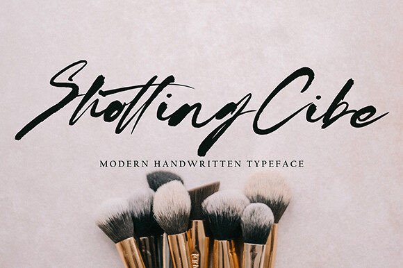 Shotting Cibe Font: A Messy Ink Stroke That Adds Personality to Every Product