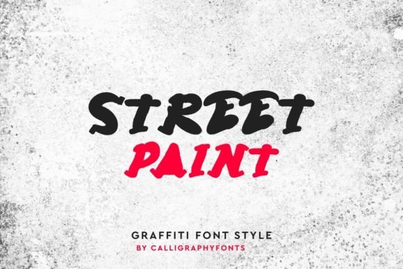 Street Paint Font: Bold Graffiti Style for Crafters & Makers